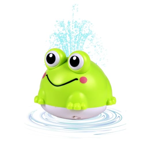 Light up Frog Water Spray Bath Toy for Toddlers, Rechargeable, Sensory Shower, Boys Girls 6-12 Months, 1-4 Years