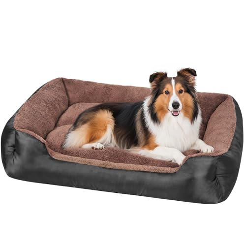 Yeprel XL Dog Bed: Washable Soft Calming Pet Bed for Extra Large Dogs, Non-Slip Bottom, 90x70x20cm
