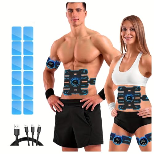 BENTENG EMS Muscle Stimulator: Abs & Arm Trainer, 8 Modes, USB Rechargeable