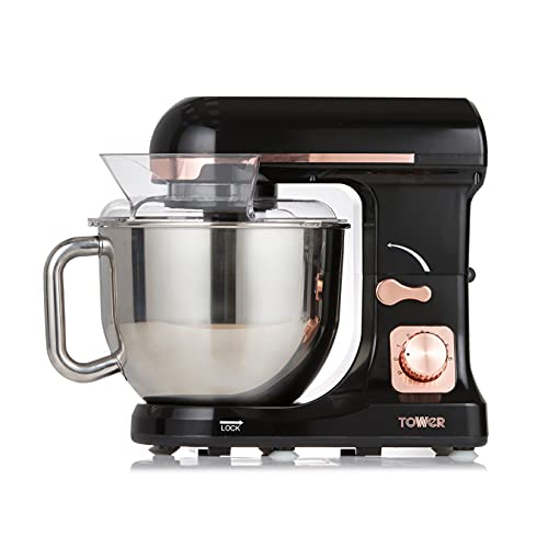 Tower 3-in-1 Stand Mixer, 6 Speeds, Pulse Setting, 1000W, 5L - Rose Gold