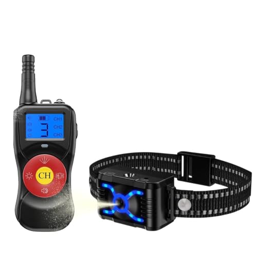 Citronella Dog Training Collar with Remote Control, Anti-Bark Spray/Vibration/Sound/Light, 2700ft Range