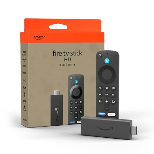 Fire TV Stick HD - Newest Gen, Free & Live TV, Alexa Voice Remote