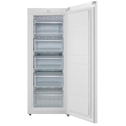 COMFEE 160L Tall Freezer: Adjustable Thermostat, Reversible Door, 4-Star Freezing
