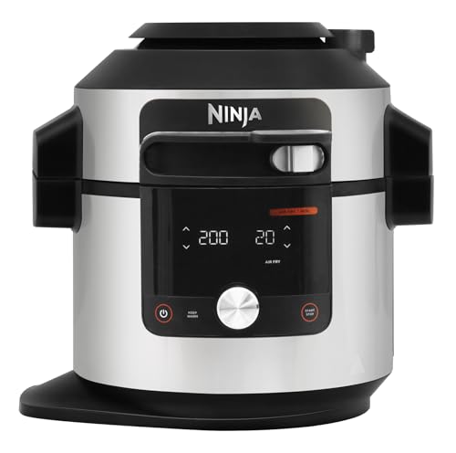 Ninja Foodi MAX SmartLid Multi-Cooker: 15-in-1, 7.5L, Air Fryer, Pressure Cooker, Slow Cook, Stainless Steel