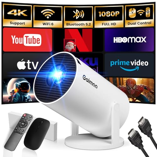 Mini Projector 1080P FHD 4K Support with WiFi & Bluetooth