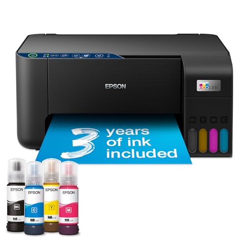 Epson EcoTank ET-2861 Multifunction Printer, Wi-Fi, Ink Tank, 3-Year Ink, Black