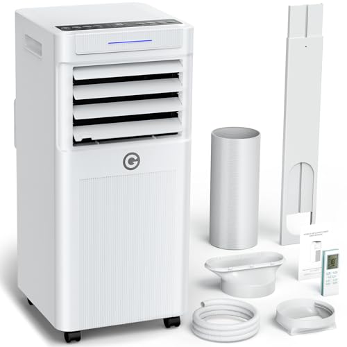 Portable Air Conditioner 9000 BTU, 4-in-1 Cooling, Dehumidifier, Fan - Remote Control, Timer, Window Kit - For Rooms Up to 269sq.ft