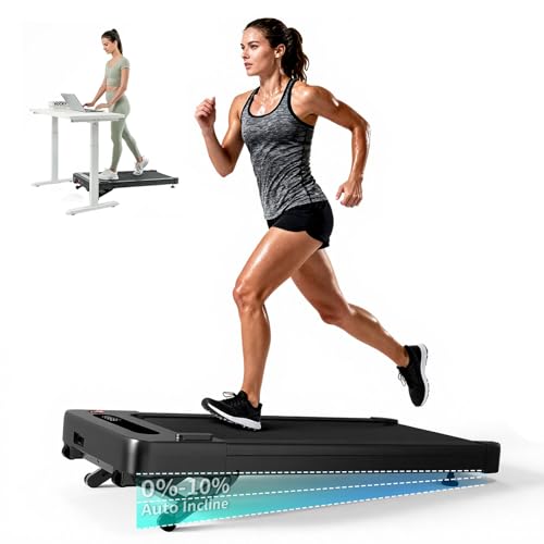 Bluearth Walking Pad Treadmill: 10% Incline, Smart App, Scenic Routes, Live Classes, Under Desk, Hiking & Running