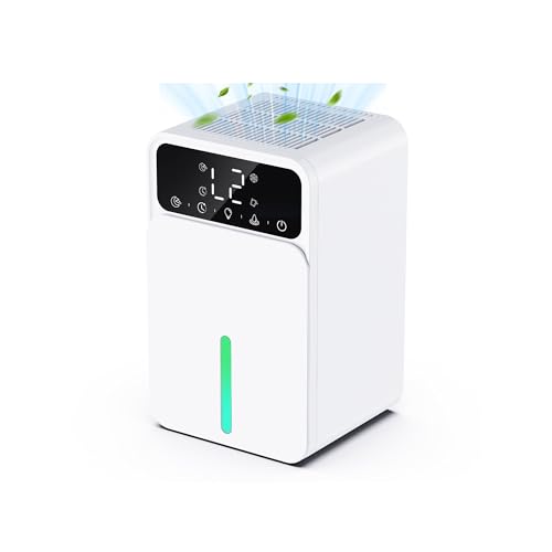Quiet 1500ML Home Dehumidifier, Portable with Timer & Lights