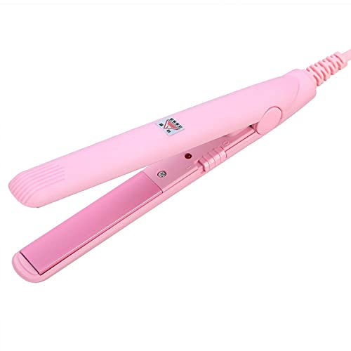 Professional 2-in-1 Hair Straightener/Curling Iron Set, Heat-Resistant Mat, Hair Styling Tools - Pink