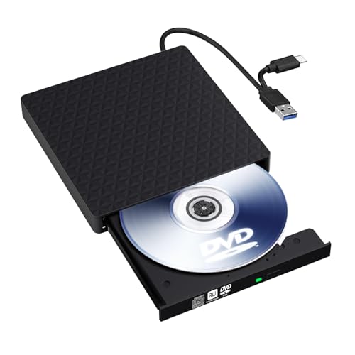 Custom Catch External DVD Drive - Portable Slim Design for PCs