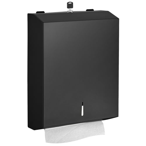 Modunful Wall Mount Paper Towel Dispenser - Large Capacity Stainless Steel, Commercial Hand Towel Holder for Bathrooms & Public Places