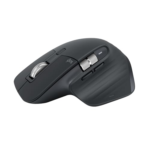 Logitech MX Master 3S Wireless Mouse: Ultra-Fast Scrolling, Ergonomic Design, 8K DPI, Silent Clicks - Dark Gray