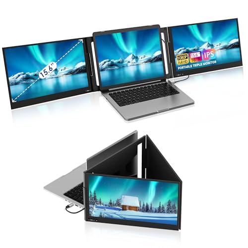 KPKUE 15.6 inch FHD Monitor Extender for Triple Screen Setup