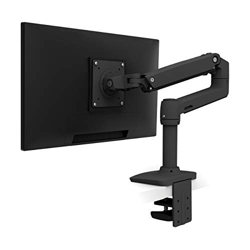 Ergotron LX Premium Monitor Arm: Single Desk Mount for 34" Flat/Curved Ultrawide Monitors - VESA 75x75mm/100x100mm