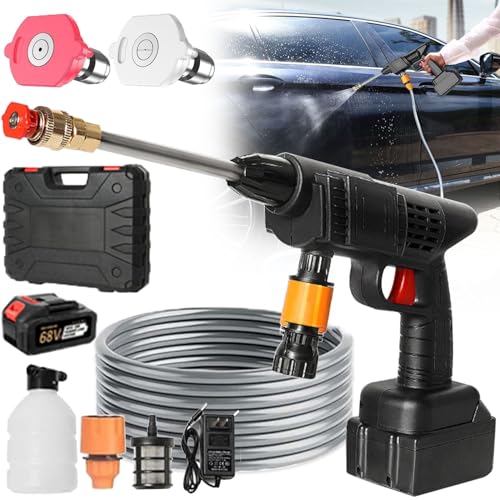 Hydrox5 Hand Held Pressure Washer with 6-in-1 Nozzle - Turbo Jet Blasters for Car and Garden