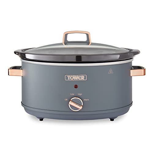 Tower Cavaletto 6.5L Slow Cooker, 3 Heat Settings, Cool Touch Handles