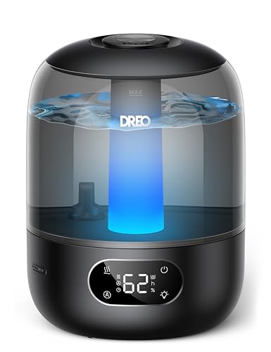 Dreo Bedroom Humidifier: Quiet Cool Mist, 30H Runtime, Essential Oil Diffuser