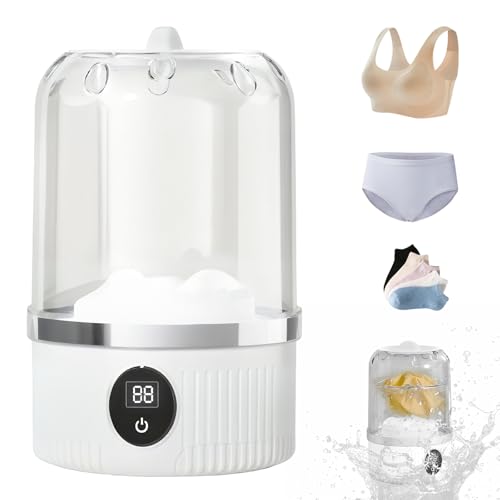 Portable Mini Washer: Upgraded Cordless Laundry Machine for Bra, Socks