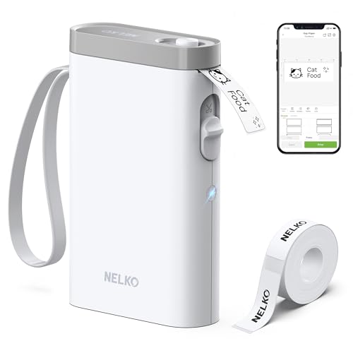 Nelko Label Maker: Portable Bluetooth Printer for Home & Office