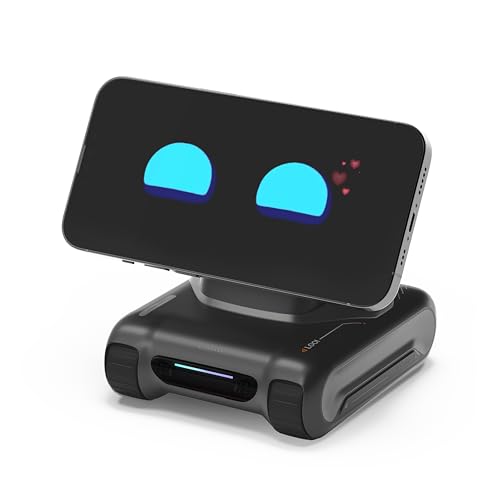LOOI Robot-Space Black: AI Desktop Companion, Voice Interaction, Personality, Gesture Recognition, Emotional Support, Wireless Charging