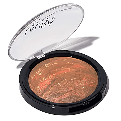 LAURA GELLER Balance-n-Glow Powder Foundation for Toffee Skin - Sheer to Light Coverage, Satin Finish, Buildable Glow