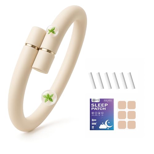Brand Natural Mosquito Repellent Bracelet + 6 Oil Refills - DEET-Free, Long-Lasting Protection, Waterproof Band