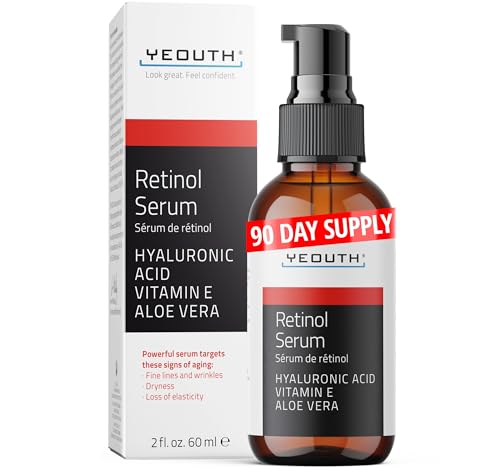 YEOUTH Retinol Serum: Hydrating Face Serum with Hyaluronic Acid & Vitamin E
