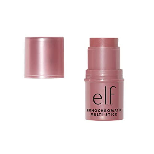 e.l.f. Monochromatic Multi Stick for Eyes, Lips & Cheeks, Sparkling Rose, Creamy Blendable Color, 0.155 oz