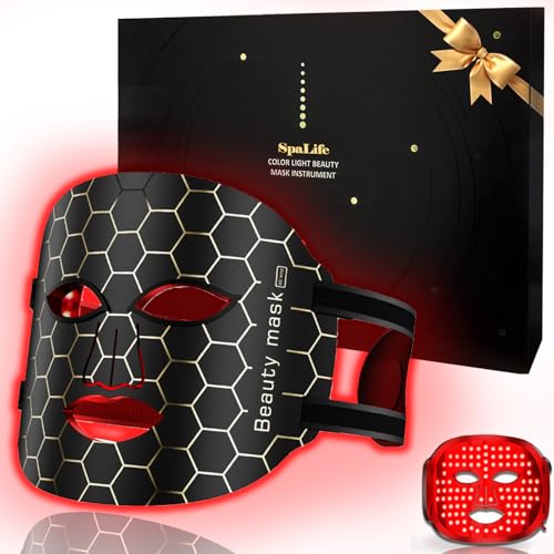 Beauty Reusable LED Light Therapy Facial Mask for Glowing Skin, Anti-Aging & Hydration - 3 Light Modes, Remote Control