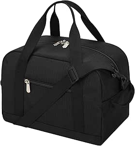 Mini Sporttasche 12L Handgepäck Tasche für Weekender, Fitnesstasche, 30x20x25cm - Schwarz