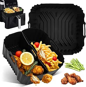Pietuley Silicone Air Fryer Molds Set for Philips & Moulinex, Ninja, Cosori - Accessory Kit for Various Air Fryer Models