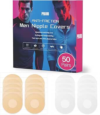 PBUU Nipple Covers 20-160Pcs for Men: Running Guards for Athletes & Daily Wear