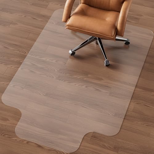 NATRKE Clear Office Chair Mat 47x35 inch, Hard Floor Protector