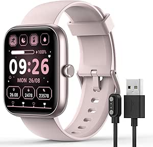 Brand Smart Watch: Bluetooth Call, Alexa, Heart Rate Monitor, Sleep Tracker, 1.83" DIY Dial Fitness, 100+ Sport Modes, IP68 Waterproof.