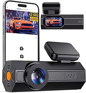 VEEMENT 2.5K Dash Cam: 1440P WiFi, WDR, Night Vision, G-Sensor