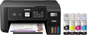 Epson EcoTank ET-2800 Wireless Color All-in-One Printer with Scan and Copy - Cartridge-Free Supertank - Ideal Basic Home Printer