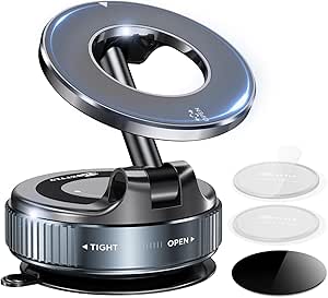 2026 Vacuum Magnetic Phone Holder: 360° Adjustable Mount, Nano Gel Pads, Unlock More Scenes, for Car, Gym, Mirror