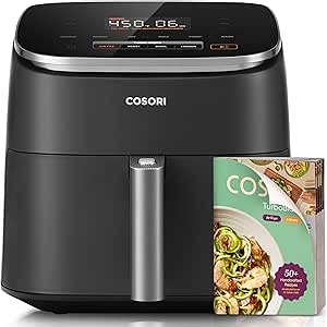 Cosori TurboBlaze Air Fryer 6 Qt: Premium Ceramic Coating, Precise Heating, 9 Functions - Air Fry, Roast, Bake, Broil, and More