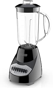 BLACK+DECKER Blender: 10-Speed, 6-Cup Plastic Jar, Stainless Steel