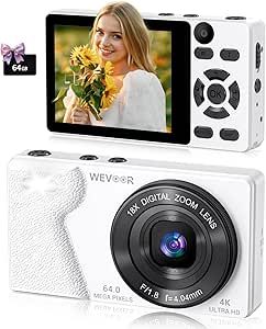 Wevoor 4K 64MP Autofocus Vlogging Camera for Travel Daily