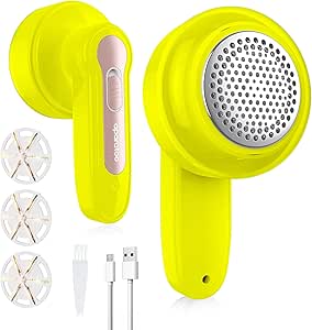 Anti-Peluches Electric Fabric Shaver: 3 Blades, USB, Portable & Fast for Clothes, Carpets, Sweaters