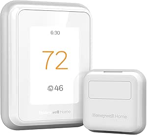 Honeywell Home T9 Smart Thermostat with Room Sensor, Touch Display, White
