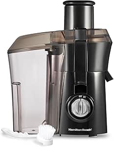 Hamilton Beach Juicer Machine: Big Mouth 3" Feed Chute for Whole Fruits & Vegetables, Easy to Clean, 800W Motor, Black