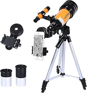 Celestron 70mm Telescope for Astronomy Beginners with Phone Adapter, Broadband Coating, Tripod, Finderscope