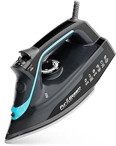 Pursteam Steam Iron: Ceramic Soleplate, Adjustable Steam, Burst of Steam - Powerful & Long-Lasting - All Fabrics