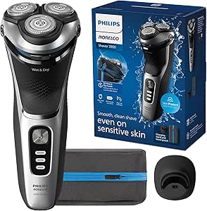 Philips Norelco Shaver 3900 - Wet/Dry Electric Shaver with Travel Pouch