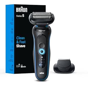 Braun Men's Electric Shaver Series 5 - Waterproof Foil Shaver with Turbo Mode & Precision Trimmer - Wet/Dry Shave - 50 Min Runtime