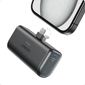 Anker Nano Power Bank: Mini Portable Charger, USB-C, 5,000mAh, 22.5W - iPhone, Samsung, Note20, Huawei, iPad, AirPods