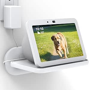 Google Nest Hub Max Wall Mount Shelf Holder - White, Compatible, Space-Saving